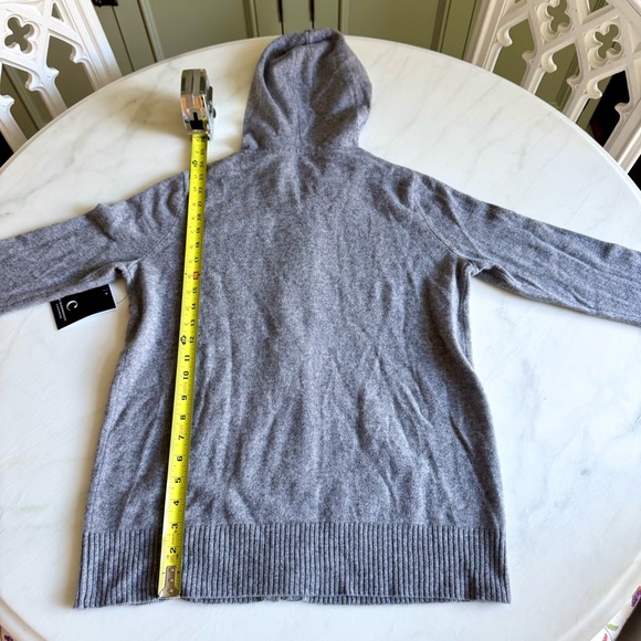 Bloomingdale's Cashmere Zip Hoodie Gray Sz S - Picture 8 of 11